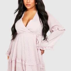 Grande Taille - Robe Chemise Volantée