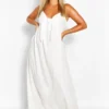 Grande Taille - Robe Longue Nouée à L'avant -Pas Cher Vêtue Diva Magasin pzz62614 ivory xl