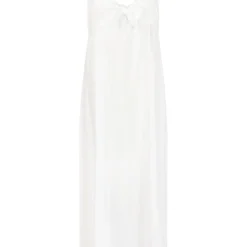 Grande Taille - Robe Longue Nouée à L'avant -Pas Cher Vêtue Diva Magasin pzz62614 ivory xl 2