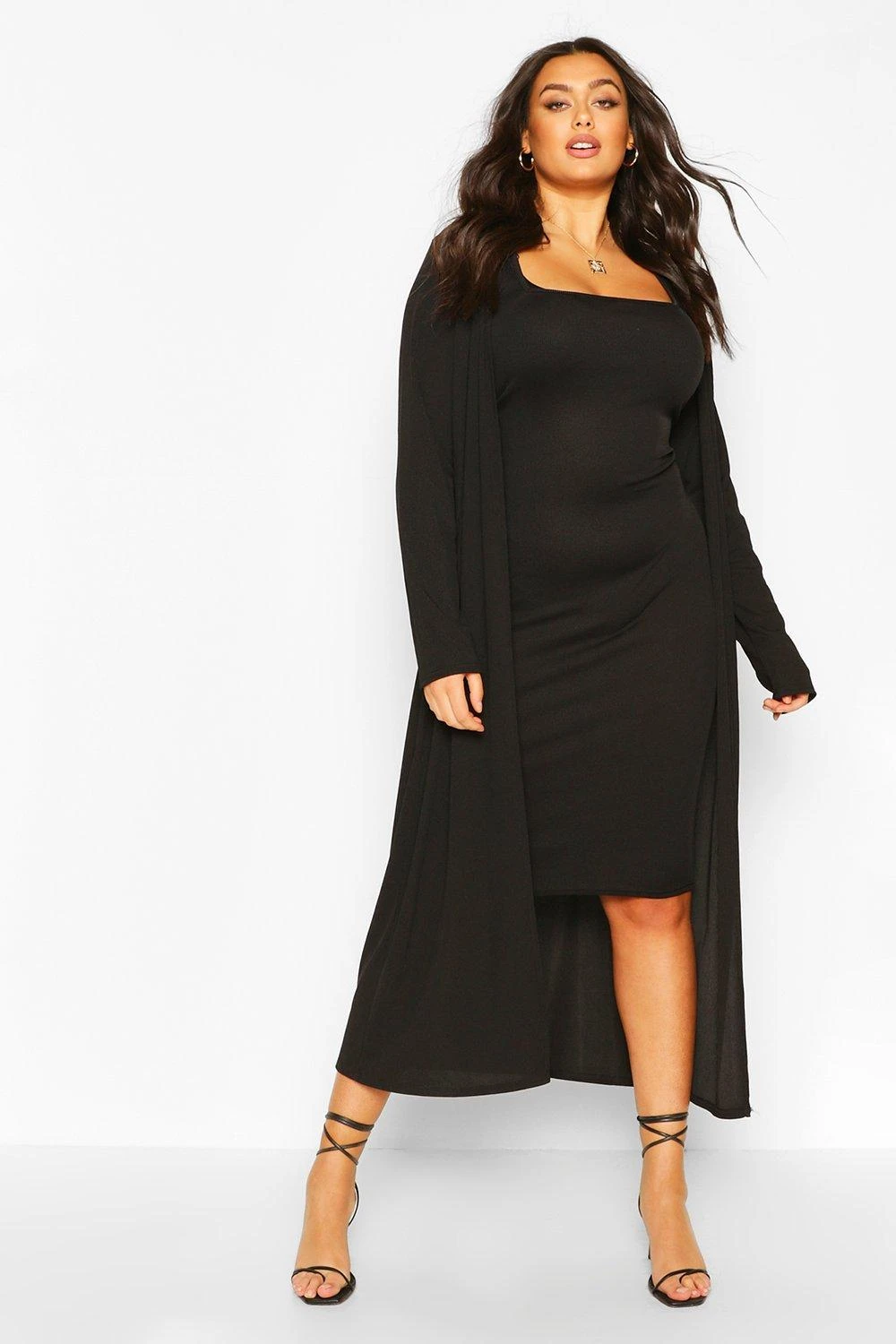 Grande Taille - Robe Kimono Mi Longue 6 Grande Taille - Robe Kimono Mi Longue – Image 4