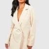 Petite - Robe Blazer à Détails Perlés