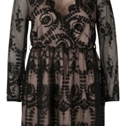 Grande Taille - Robe Patineuse En Dentelle à Décolleté 8 Grande Taille - Robe Patineuse En Dentelle à Décolleté -Pas Cher Vêtue Diva Magasin pzz77946 black xl 2