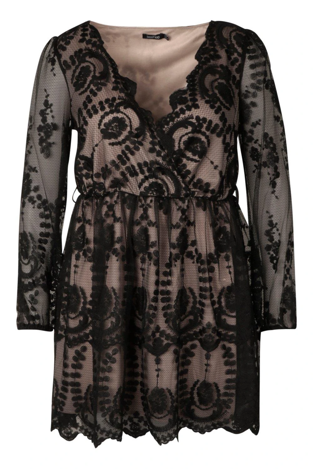 Grande Taille - Robe Patineuse En Dentelle à Décolleté 5 Grande Taille - Robe Patineuse En Dentelle à Décolleté – Image 3