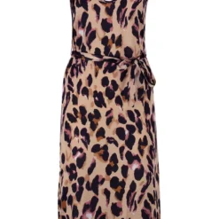 BOOHOO Petite - Robe Mi-longue à Bretelles Et Imprimé Léopard -Pas Cher Vêtue Diva Magasin pzz78501 brown xl 2