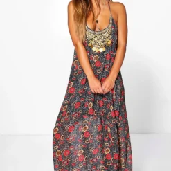 Petite - Robe Longue Style Bohème à Imprimé Fleuri