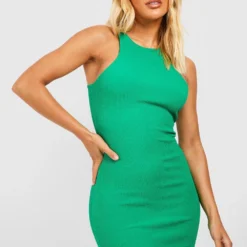BOOHOO Robe De Plage Effet Plissé à Dos Nageur -Pas Cher Vêtue Diva Magasin szz01105 green xl 3