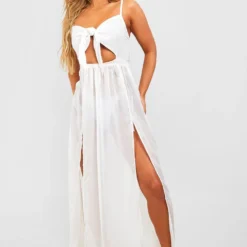 BOOHOO Robe De Plage Longue à Découpes Et Attaches