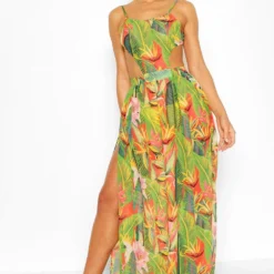 Robe De Plage Longue à Découpes