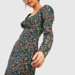 Tall - Robe Fleurie Courte -Pas Cher Vêtue Diva Magasin tzz91990 black xl 2 scaled