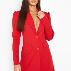 Tall - Robe Blazer à Manches Bouffantes