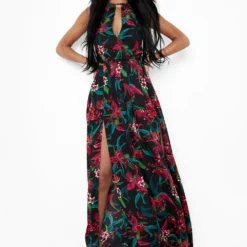 Tall - Robe Longue Dos Nu à Imprimé Tropical 8 Tall - Robe Longue Dos Nu à Imprimé Tropical -Pas Cher Vêtue Diva Magasin tzz97687 hot20pink xl 2