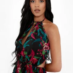 Tall - Robe Longue Dos Nu à Imprimé Tropical 9 Tall - Robe Longue Dos Nu à Imprimé Tropical -Pas Cher Vêtue Diva Magasin tzz97687 hot20pink xl 3